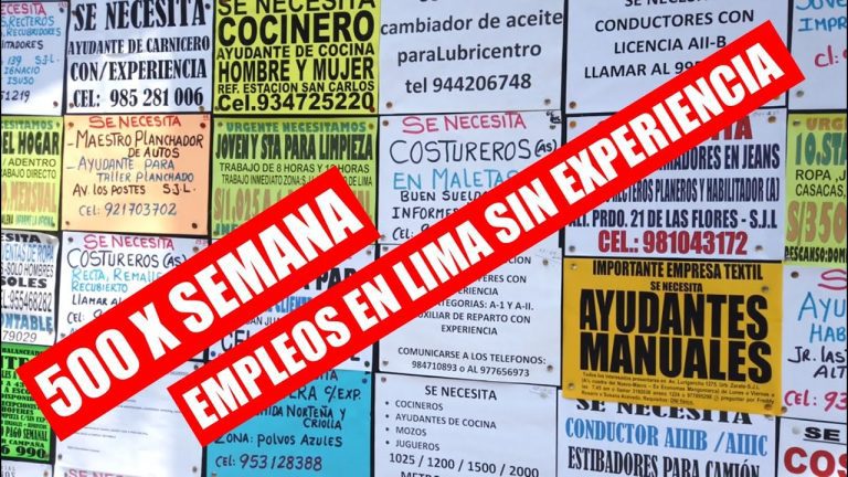 Todo lo que necesitas saber sobre trabajos temporales en Lima: trámites y consejos útiles en Perú