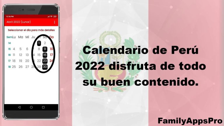 Calendario 2022 de Perú para Imprimir: ¡Planifica tus Trámites en Perú!