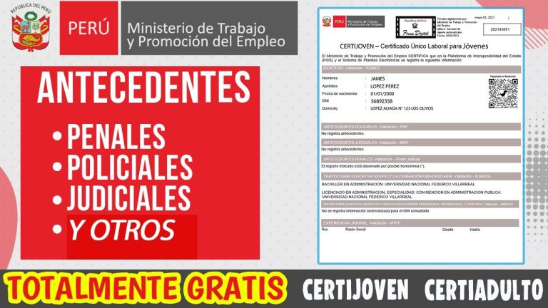 Todo lo que necesitas saber sobre el certificado de antecedentes policiales, penales y judiciales en Perú