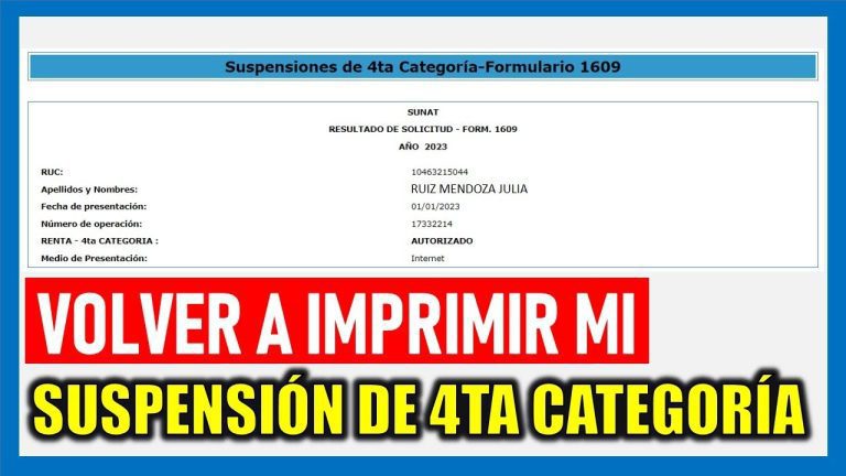 Guía completa: Cómo imprimir tu suspensión de cuarta categoría en Perú de manera rápida y sencilla