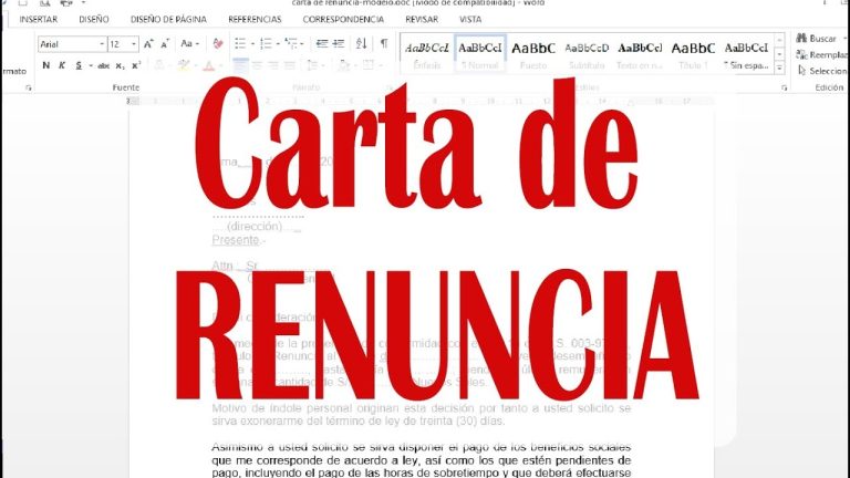 Guía completa para redactar el formato de carta de renuncia en Perú: pasos y ejemplos