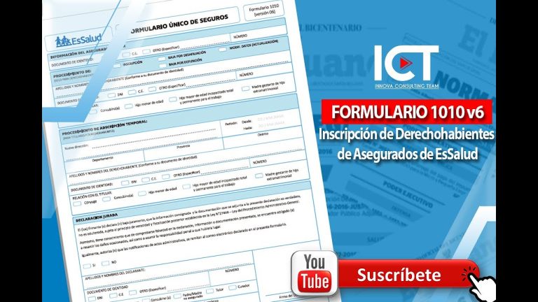 Todo lo que necesitas saber sobre el Formulario 1010 Versión 6 de Essalud en Perú: requisitos, plazos y pasos para la correcta presentación