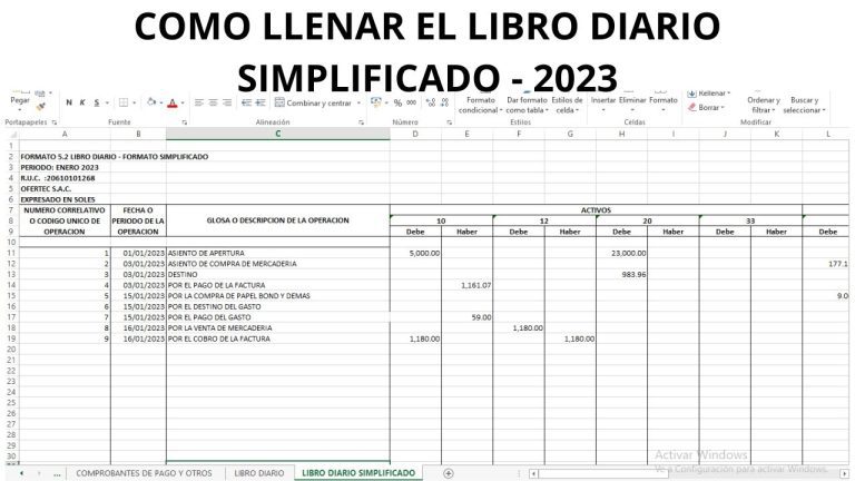 Guía para el Libro Diario de Formato Simplificado SUNAT: Requisitos y Pasos en Perú