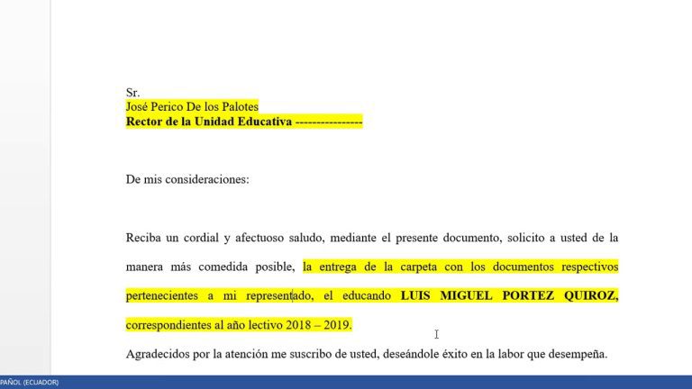 Descarga gratis el modelo de solicitud para pedir algo en formato PDF | Trámites en Perú