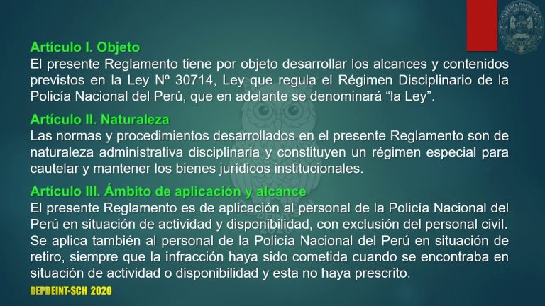 Todo lo que debes saber sobre el reglamento de la Ley de la PNP en Perú: Trámites claros y precisos
