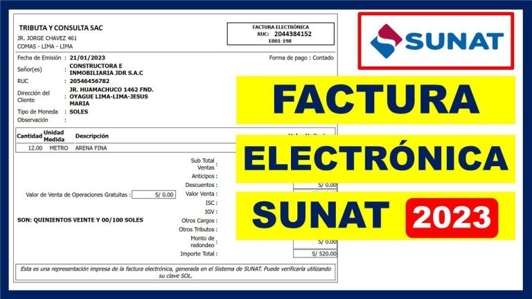 Todo lo que necesitas saber sobre la factura electrónica Sunat y cómo obtener tu clave SOL en Perú
