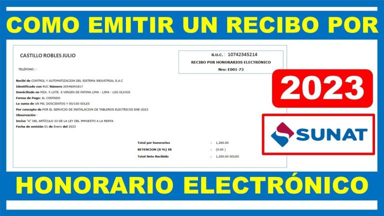 Guía completa: cómo emitir y validar el recibo por honorarios electrónico en Sunat – Perú