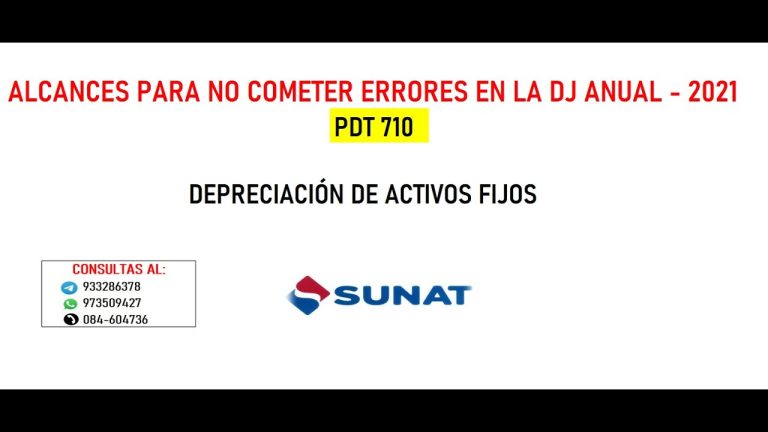 Todo lo que necesitas saber sobre la depreciación de activos fijos según la SUNAT en Perú