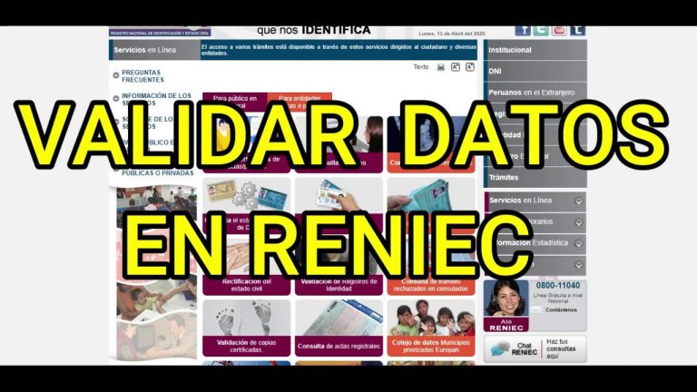 Guía completa para la validación de datos en Reniec: Trámites en Perú