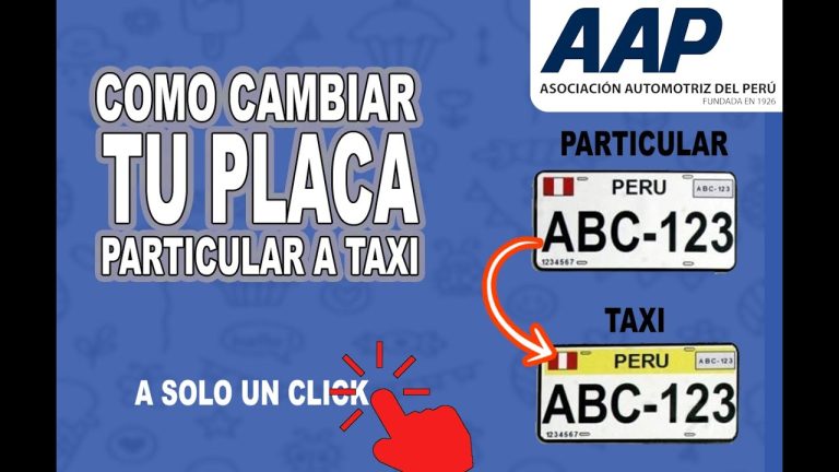 Solicita tus nuevas placas de rodaje AAP PE en Perú de manera rápida y sencilla