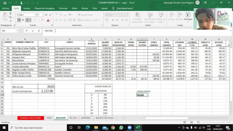 Guía paso a paso: Cómo elaborar un asiento contable de planilla en Excel para trámites en Perú