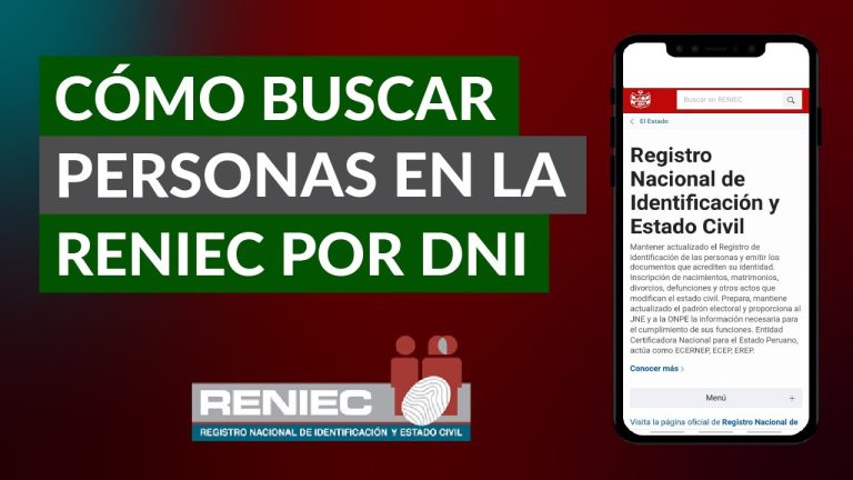 ¿Cómo realizar la búsqueda de DNI por nombre en Reniec? Paso a paso en Perú