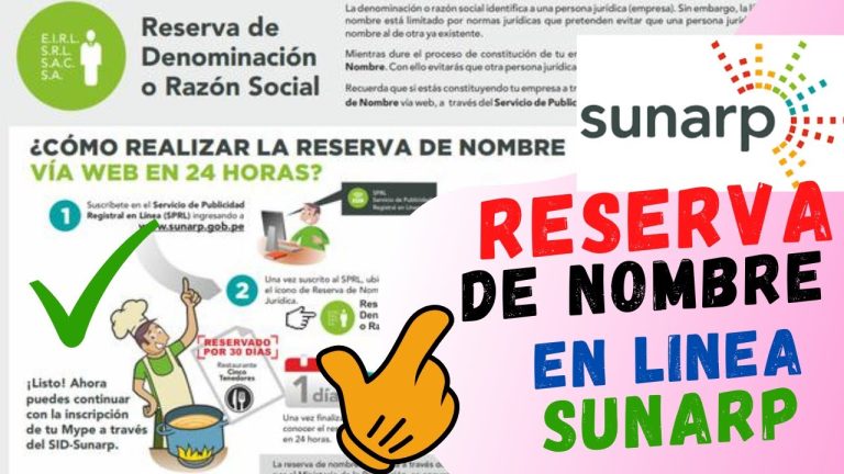 Guía completa para la búsqueda y reserva de nombre en SUNARP: Trámites rápidos en Perú
