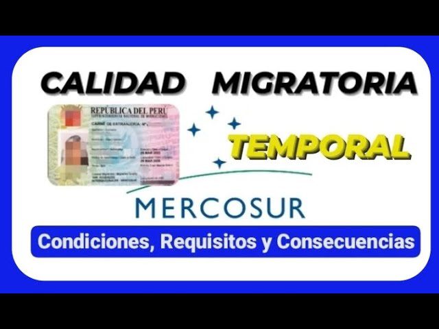 Todo lo que necesitas saber sobre el cambio de calidad migratoria Mercosur en Perú: requisitos y trámites