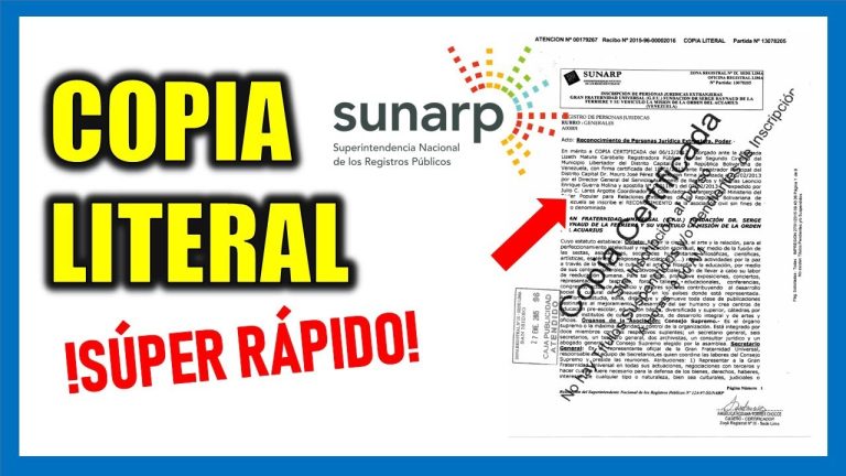 Todo lo que necesitas saber sobre la copia literal Sunarp en Perú: trámites, requisitos y procedimientos