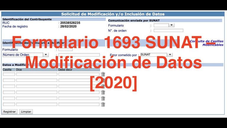 Guía paso a paso del formulario 1693 SUNAT: Todo lo que necesitas saber para tus trámites en Perú