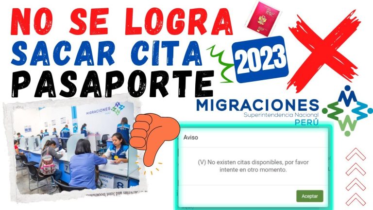 Todo lo que necesitas saber sobre las citas para el pasaporte en Migraciones Perú: ¡Agenda tu trámite en línea!
