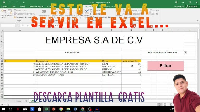 Guía paso a paso: Cómo crear una orden de compra en Excel en Perú