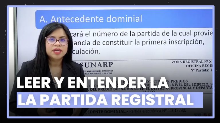 Todo lo que necesitas saber sobre la partida registral en Perú: trámites, requisitos y más