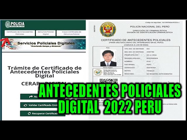 Todo lo que necesitas saber sobre los antecedentes policiales PNP en Perú: trámites, requisitos y pasos a seguir
