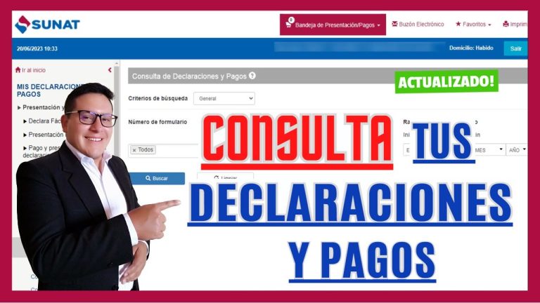 Guía completa para la consulta de declaraciones y pagos Sunat: ¿Cómo realizar trámites en Perú?