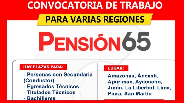 Últimas convocatorias de Pension 65: Todo lo que necesitas saber | Trámites en Perú